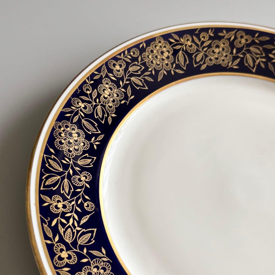 ドイツ製ヴィンテージ　Weimar　コバルトブルー　金彩花模様【稀少品・未使用】