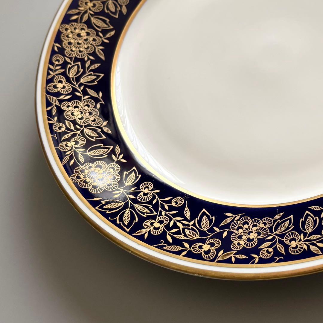 ドイツ製ヴィンテージ　Weimar　コバルトブルー　金彩花模様【稀少品・未使用】