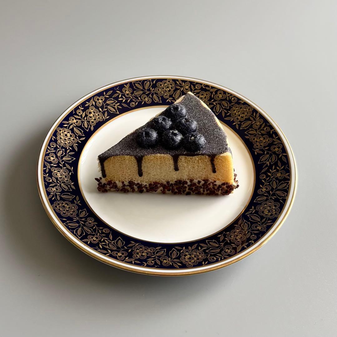 ドイツ製ヴィンテージ　Weimar　コバルトブルー　金彩花模様【稀少品・未使用】