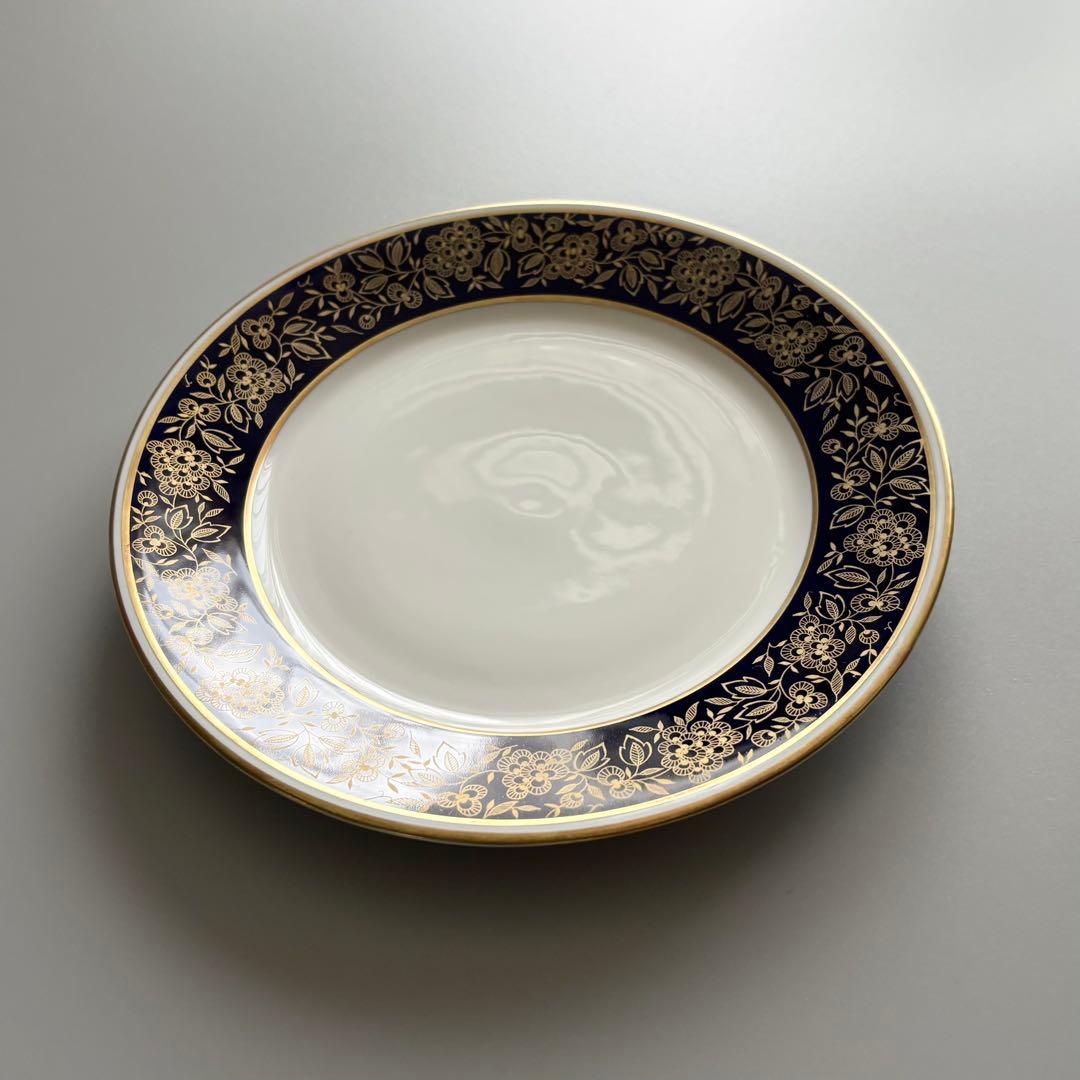 ドイツ製ヴィンテージ　Weimar　コバルトブルー　金彩花模様【稀少品・未使用】