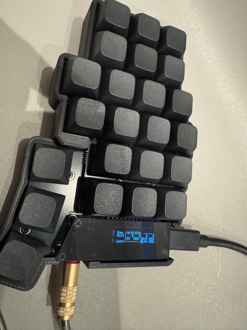 【新品】keyball44 完成品　動作確認済み　スモークアクリル　付属品付き