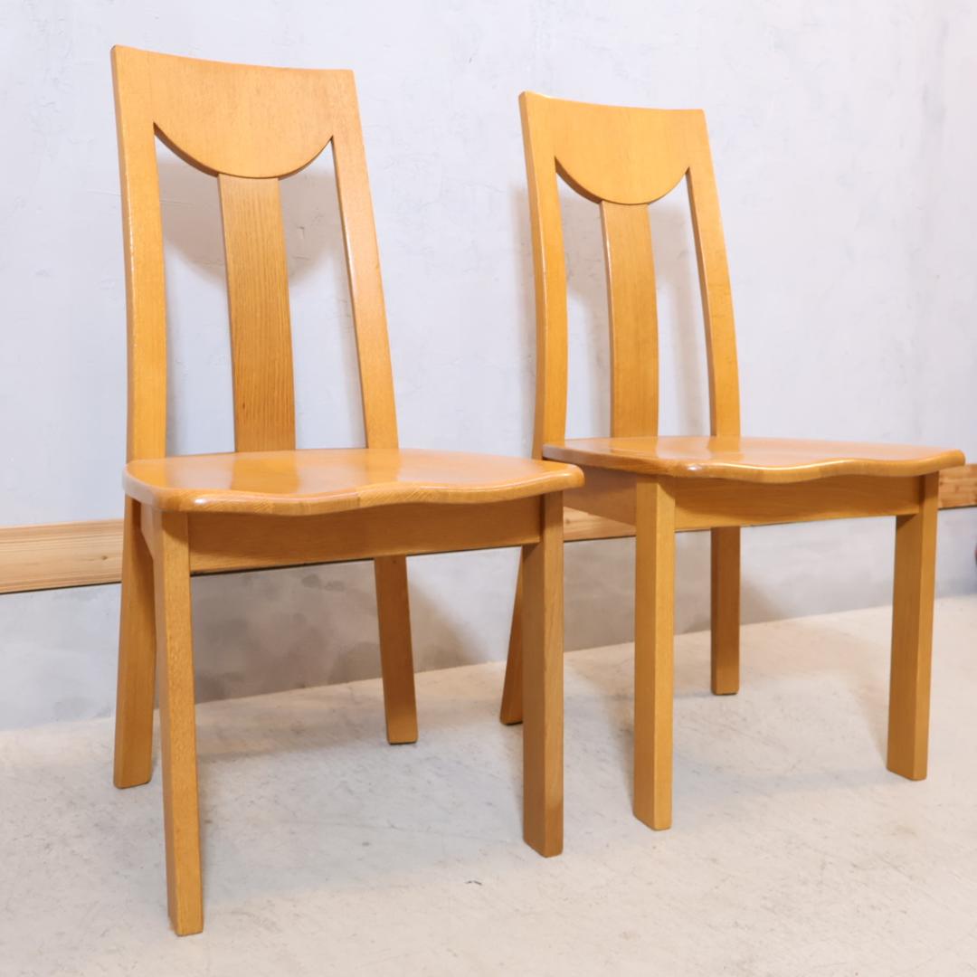 サントリー樽ものがたり オーク無垢 ダイニングチェア 2脚セット 楢材 椅子