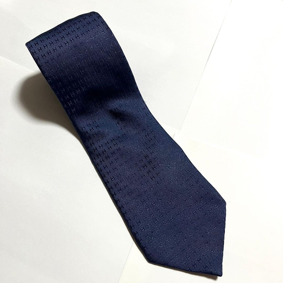 HERMES エルメス シルクネクタイ ファソネ H織り H柄 R469
