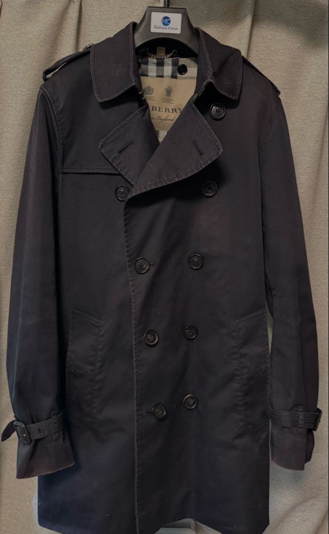 バーバリー　トレンチコート　SANDRINGHAM ネイビー