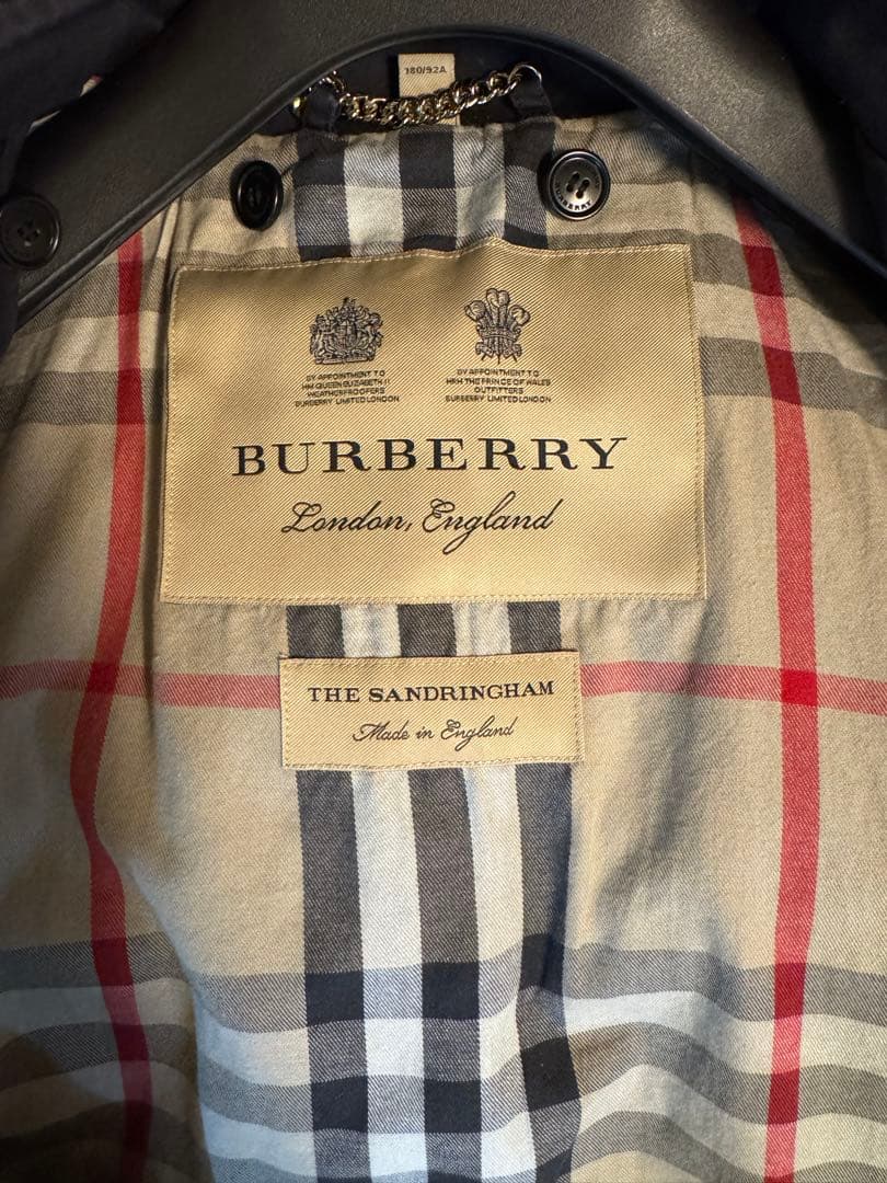 バーバリー　トレンチコート　SANDRINGHAM ネイビー