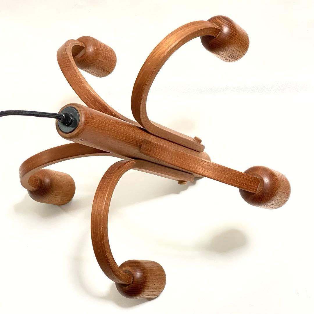 【希少・状態良】Domus ドムス シャンデリア　５灯　木製　チーク材　ドイツ製