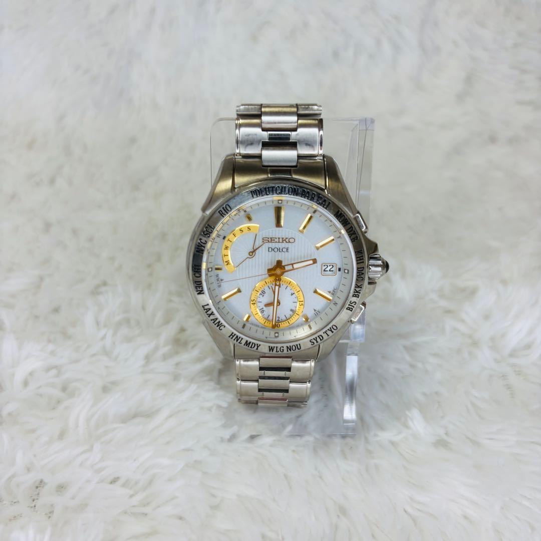 セイコー ドルチェ SADA001 電波ソーラー チタン 稼働 ジャンク