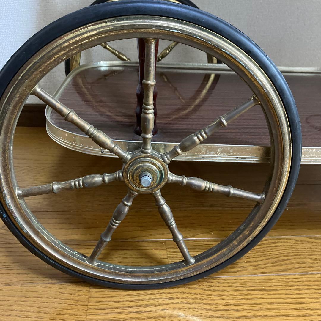 イタリアアンティーク　キッチンワゴン　トロリー　サイドテーブル　台車