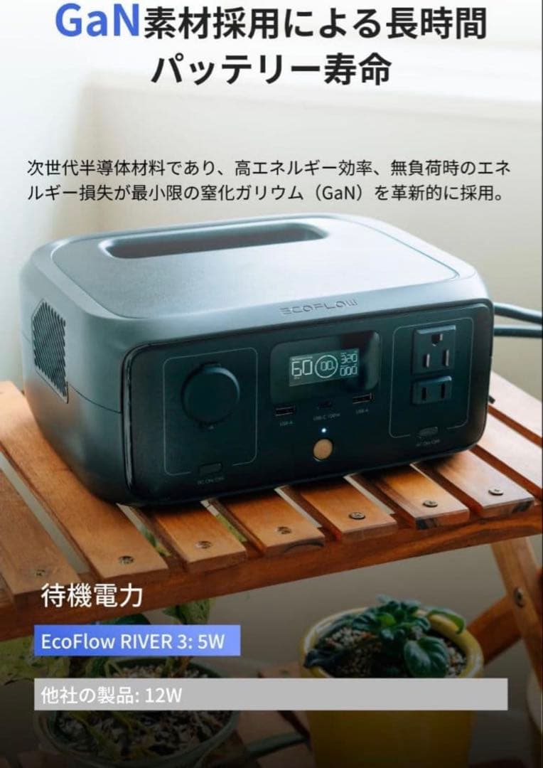 送料込み新品未使用EcoFlow ポータブル電源 3 230Wh