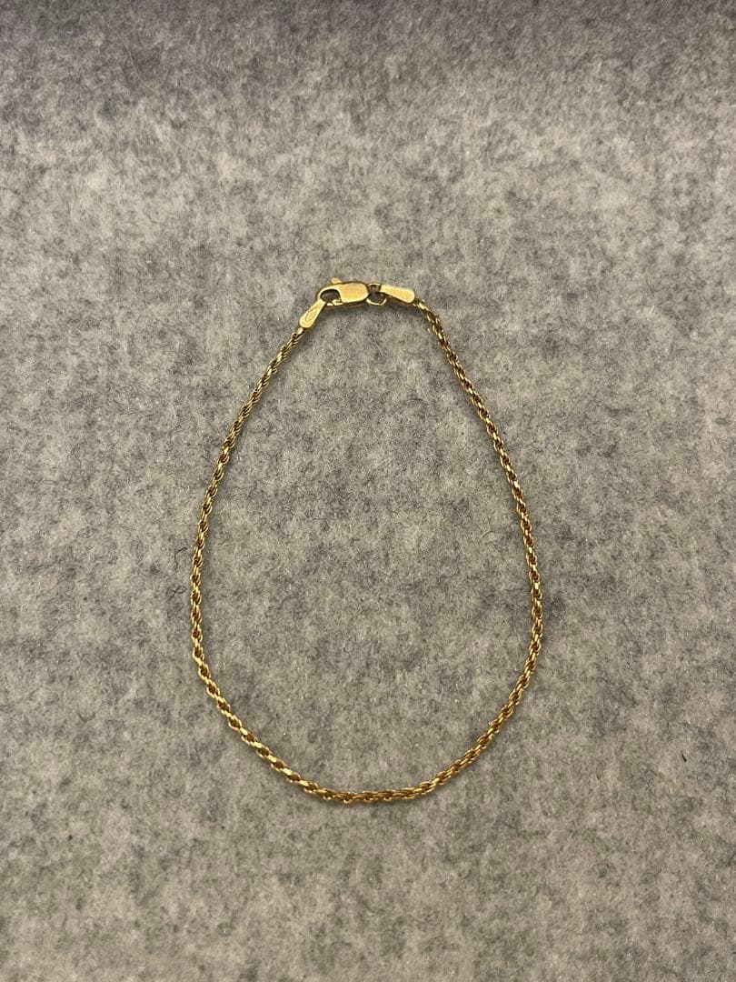 UNOAERRE K18YG ロープチェーン ブレスレット