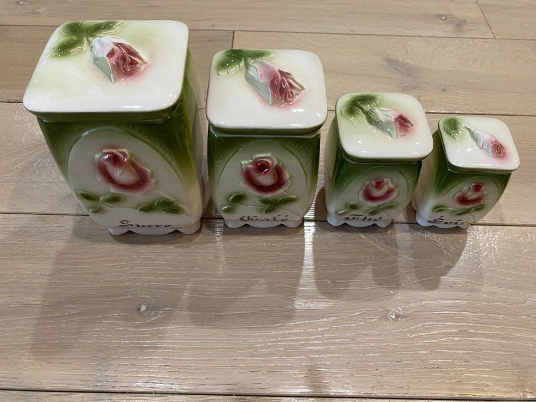 値下げ　イマン Imane キャニスター 4個セット　小物入れ