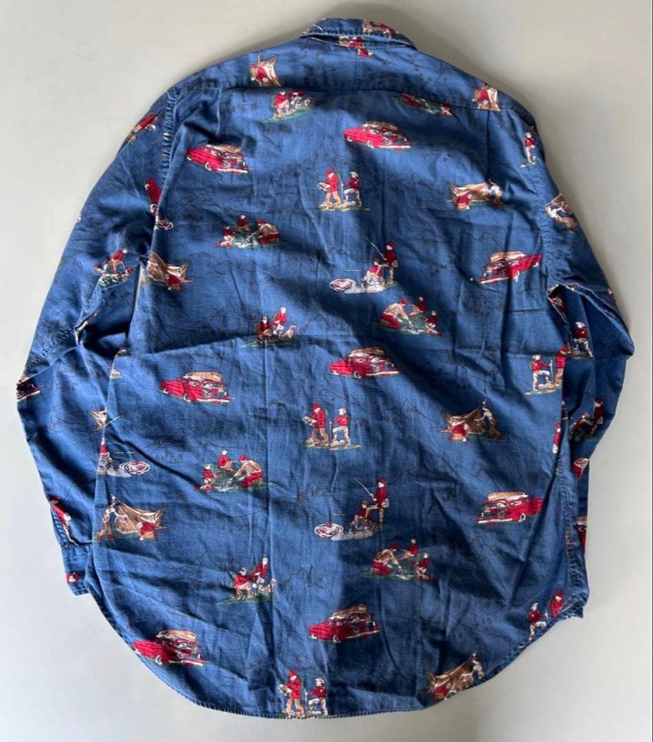 90s RALPH LAUREN ラルフローレン キャンプ　総柄 シャツ