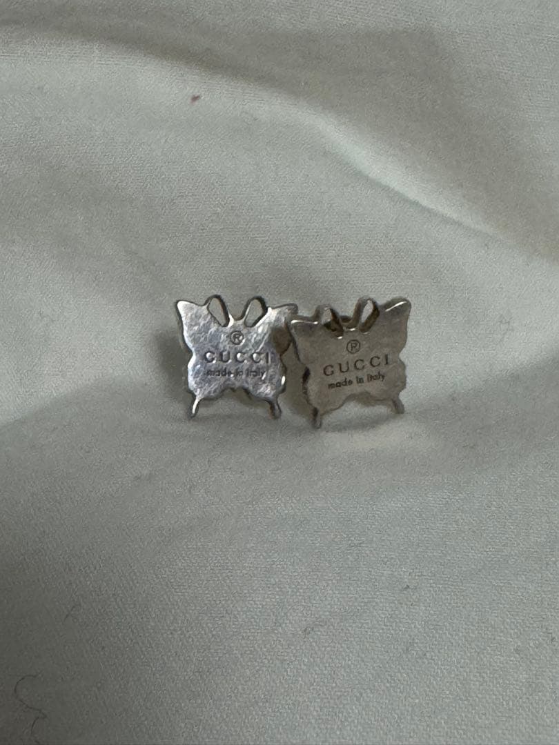 GUCCI シルバーピアス イタリア製 バタフライ
