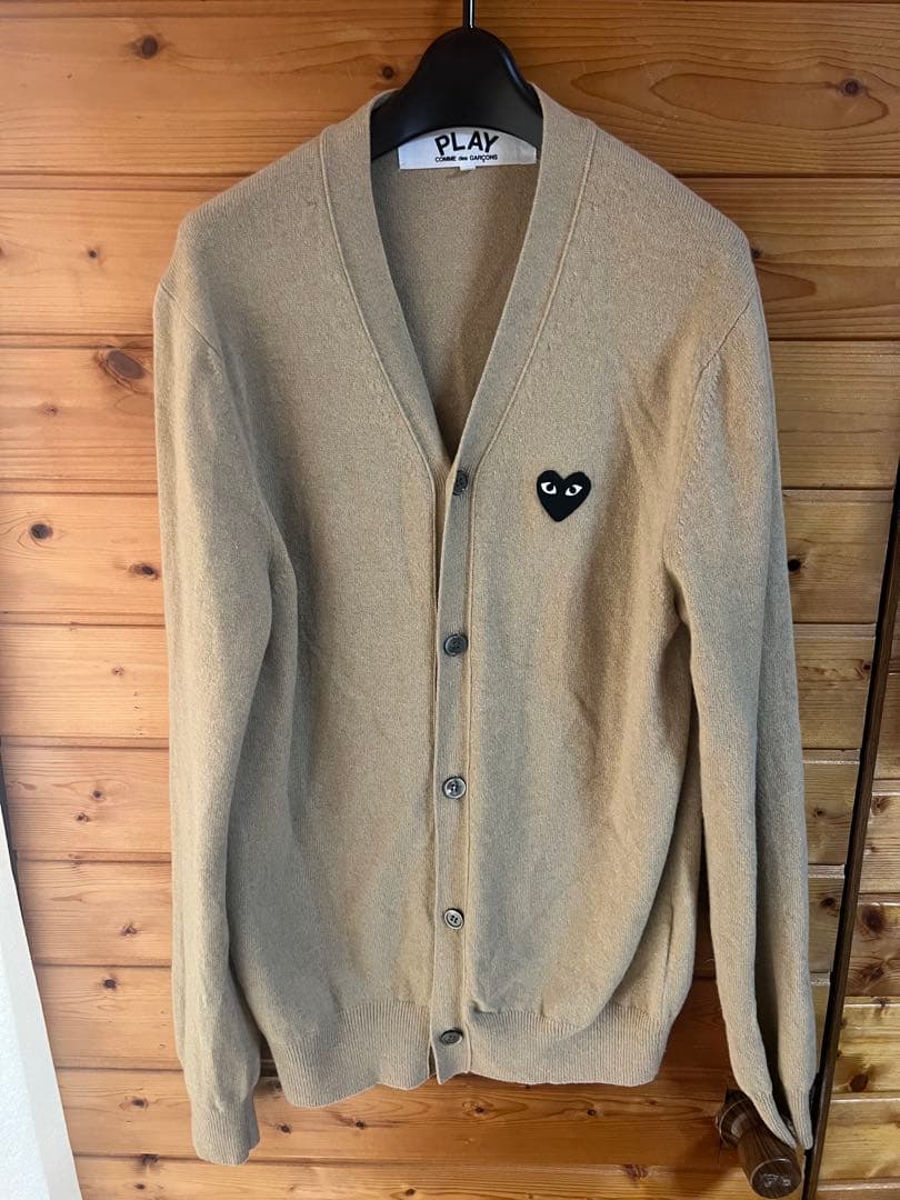 PLAY COMME des GARÇONS ベージュ カーディガン L