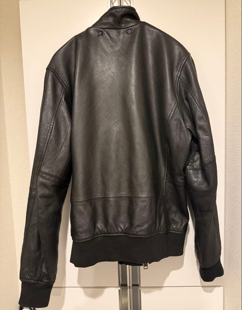 【美品】AVIREX ブラックレザージャケット本革