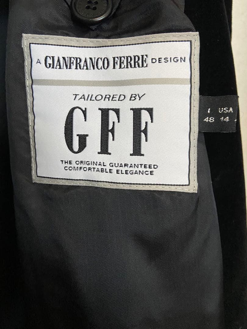 ジャンフランコフェレ★80'Sベロアロングコート ビンテージ FERRE GFF
