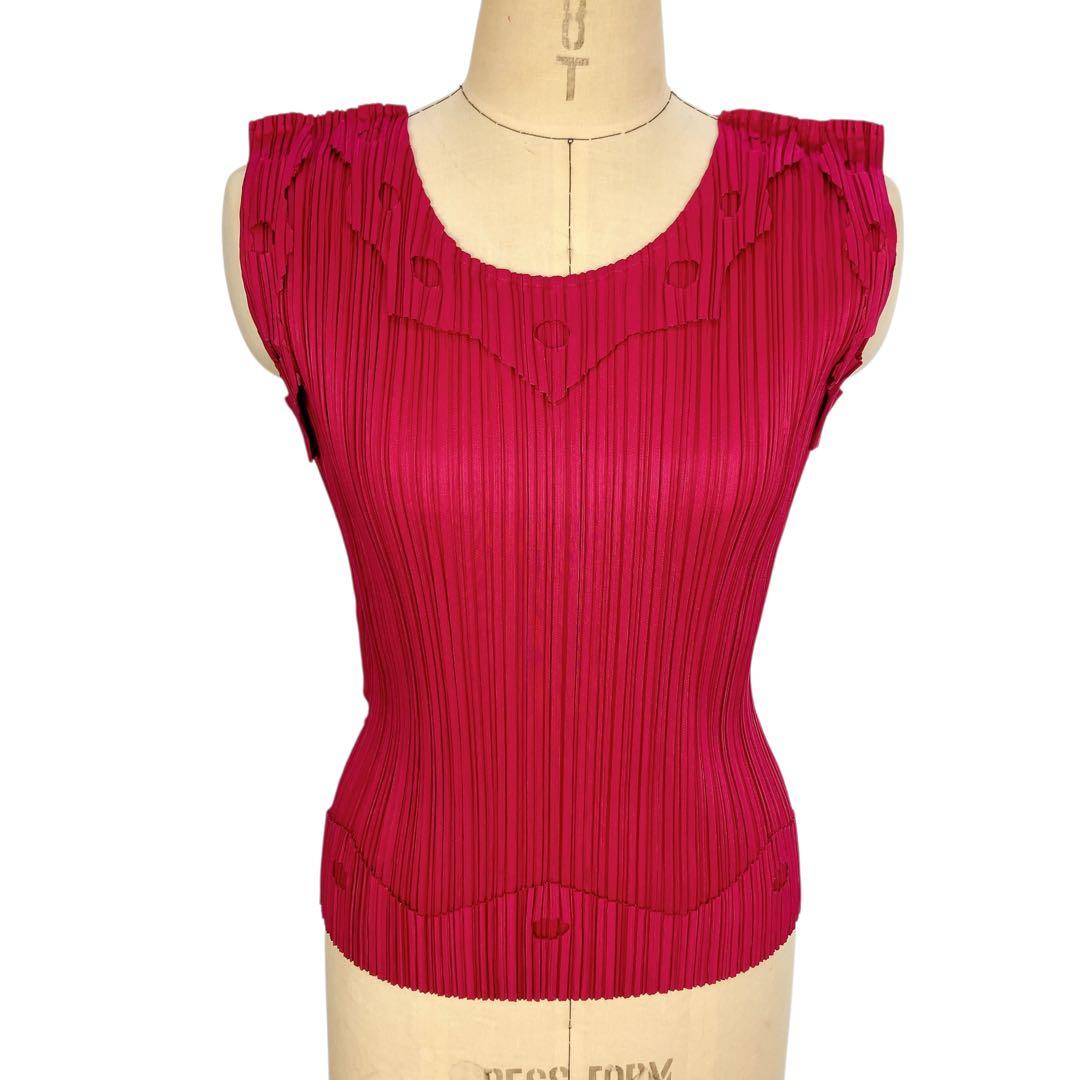 マカ50 超美品 プリーツプリーズ デザインタンクトップ サイズ3