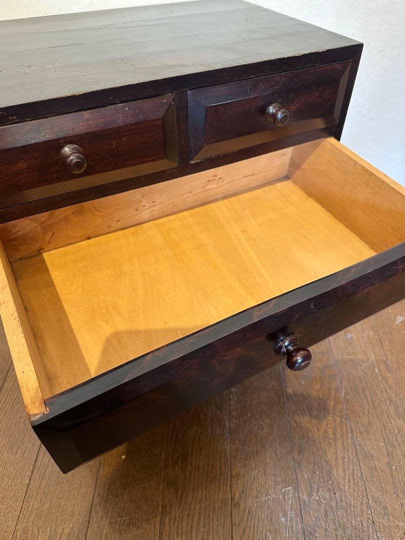 松本民芸家具　凸面小抽斗　小さな箪笥　引き出し家具