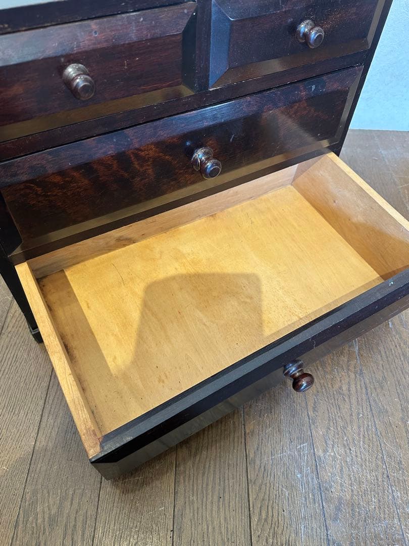 松本民芸家具　凸面小抽斗　小さな箪笥　引き出し家具