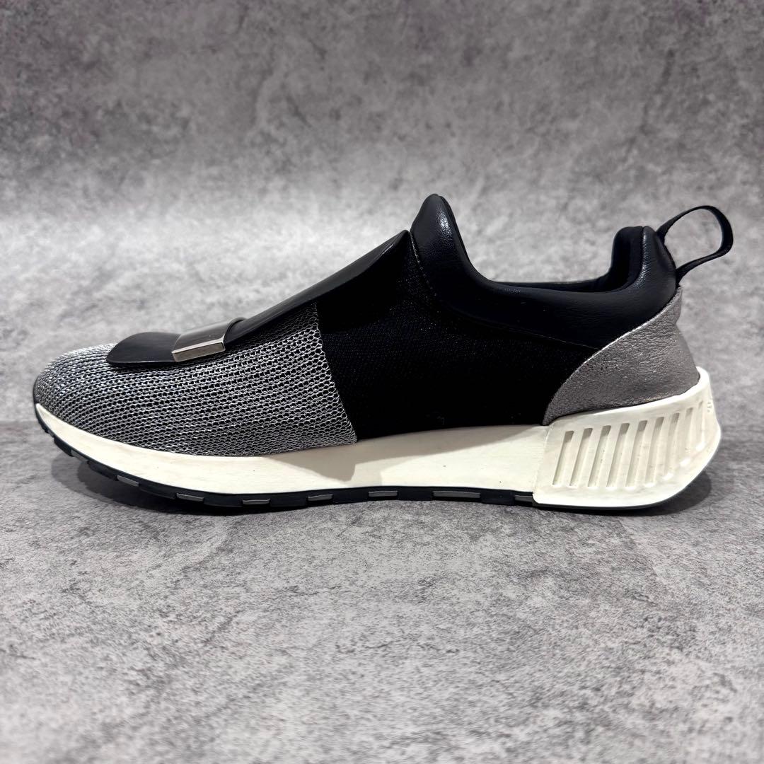 【極美品】Sergio Rossi SR1 39 グリッター　スニーカー　黒×銀