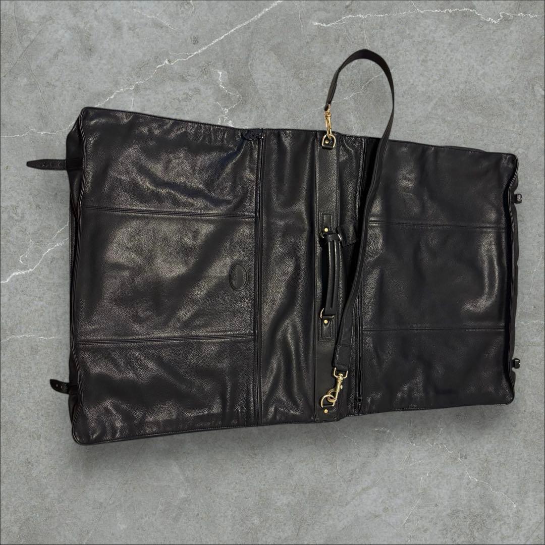 LONGCHAMP ロンシャン レザー ガーメントケース バッグ ブラック