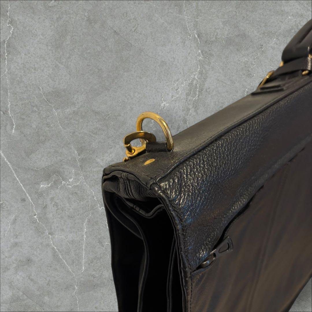 LONGCHAMP ロンシャン レザー ガーメントケース バッグ ブラック