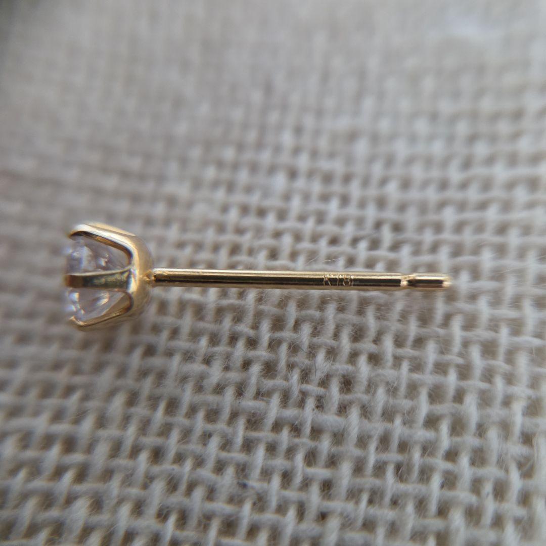 K18YG ジルコニア セカンドピアス