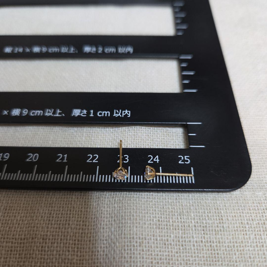 K18YG ジルコニア セカンドピアス