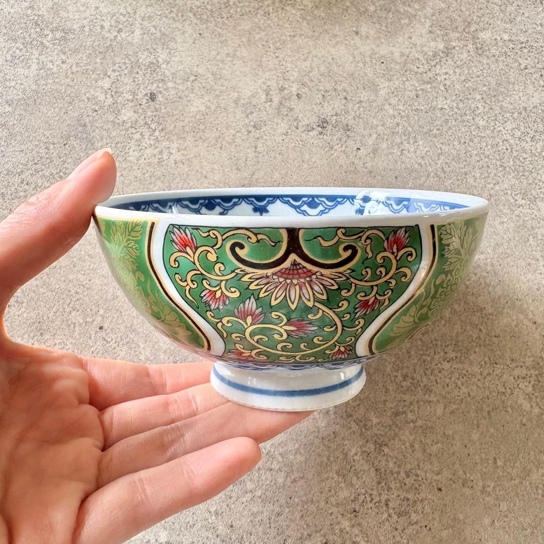 献上古伊万里 10点セット　飯碗五色　取り皿五色　まとめ売り　食器　茶碗　五客揃