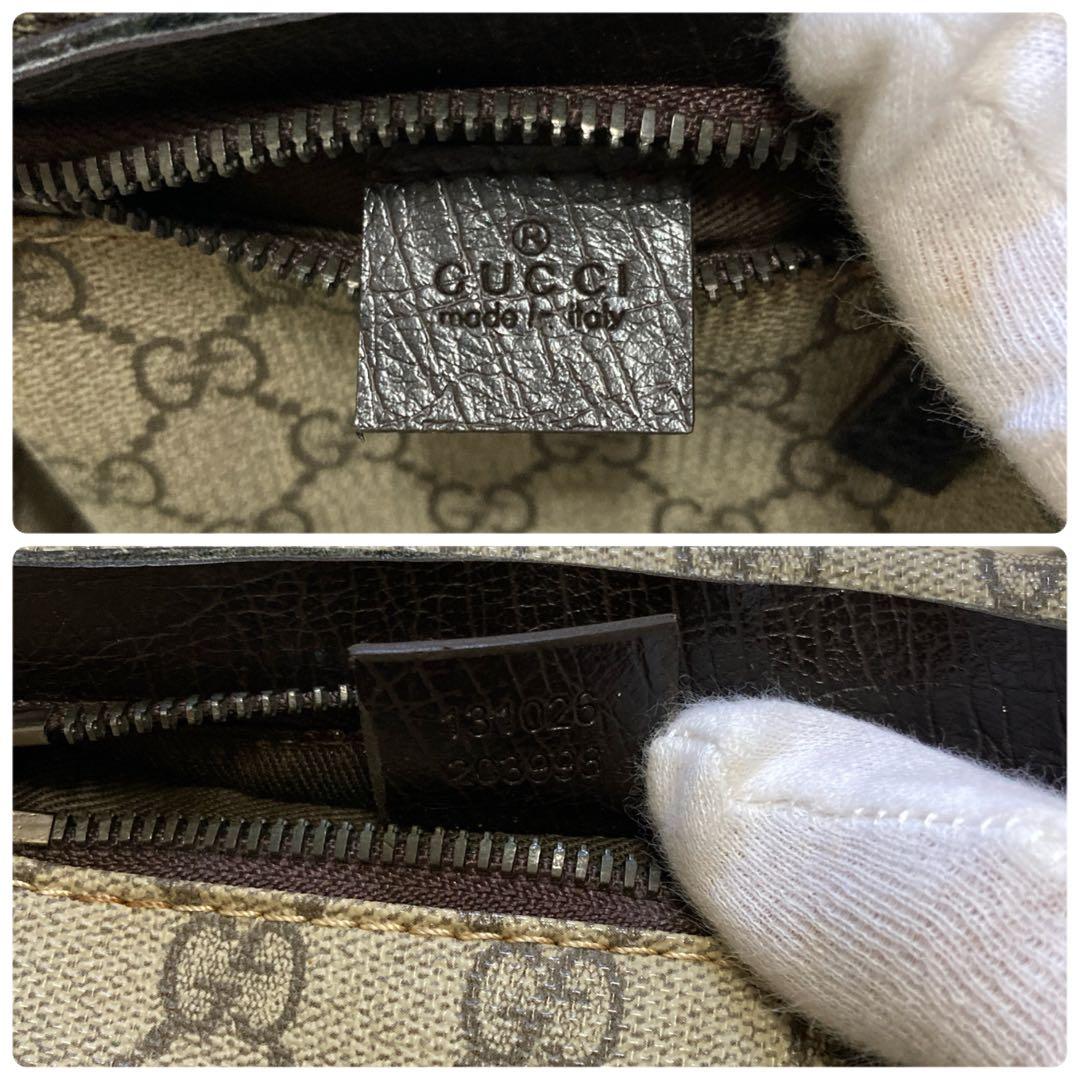 グッチ　ボディバッグ　ウエストポーチ レザー GG ポシェット