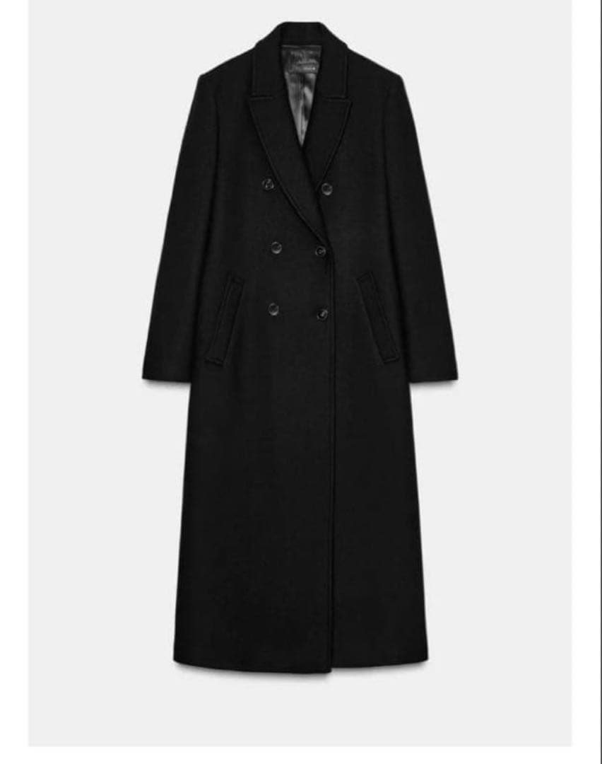 ZARA ロング丈ダブルブレストコート　M 新品未使用