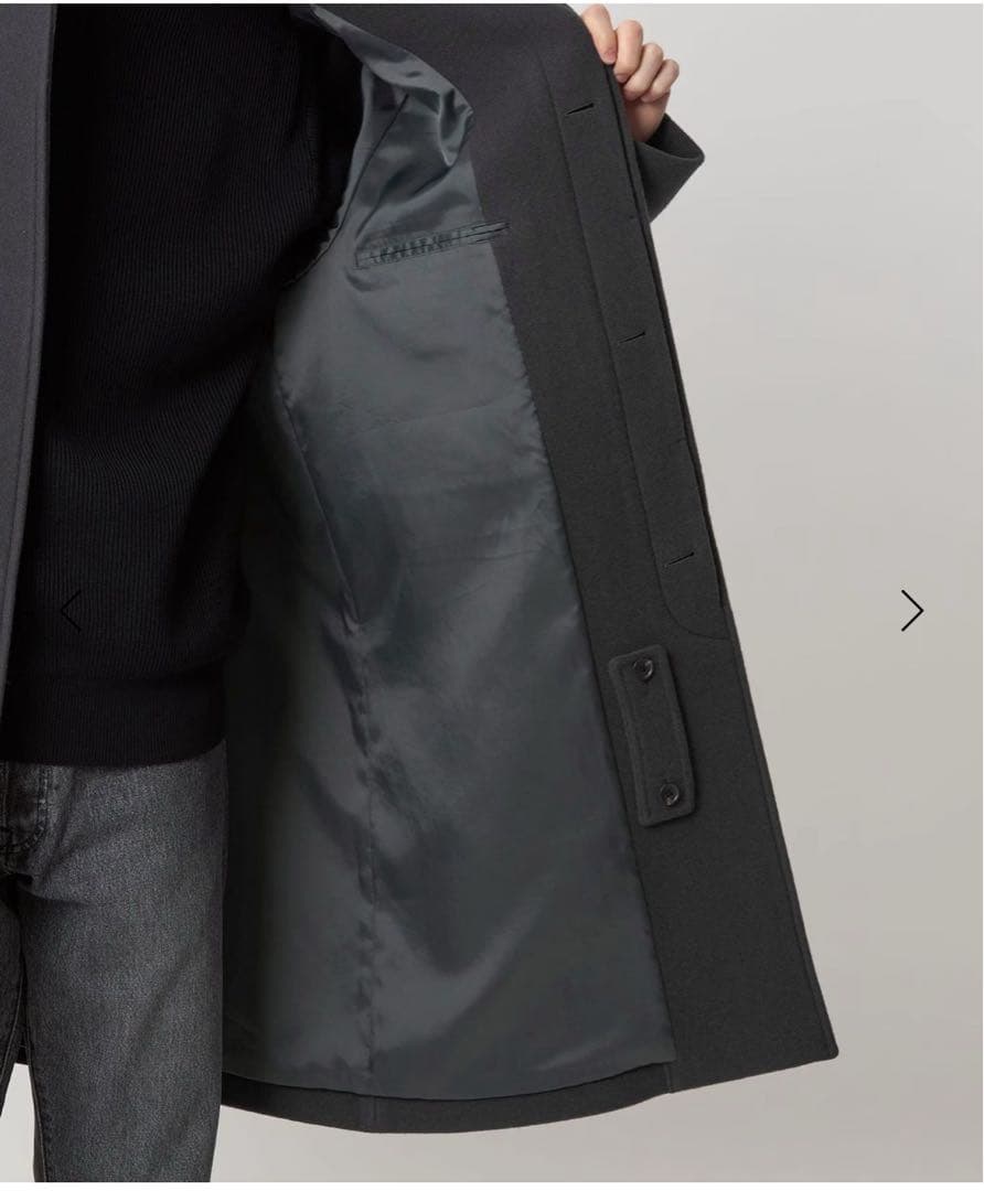 SENTDALE WOOL ステンカラーコート ネイビー