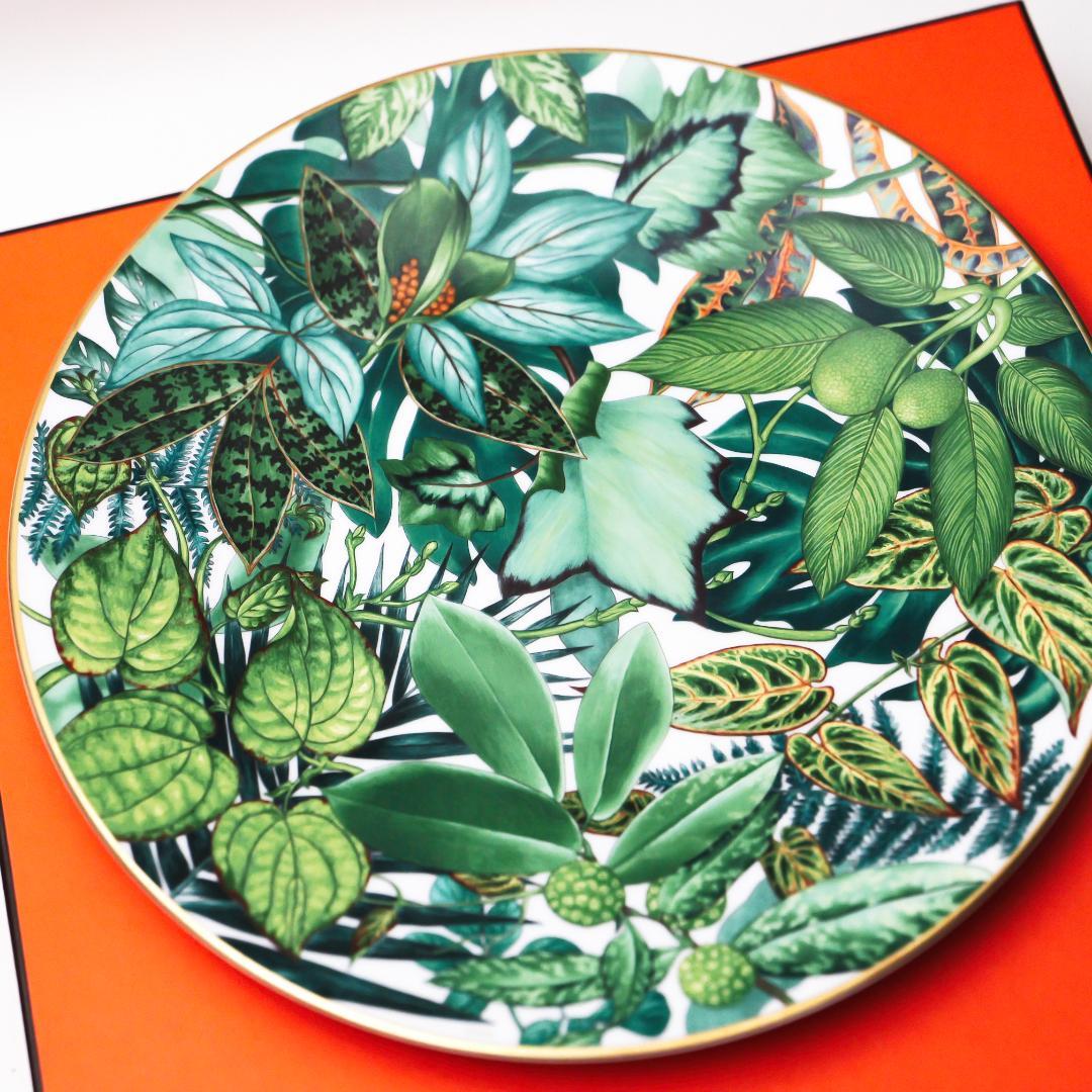 【未使用/定価14万】エルメス パシフォリア サービングプレート2枚組/32cm