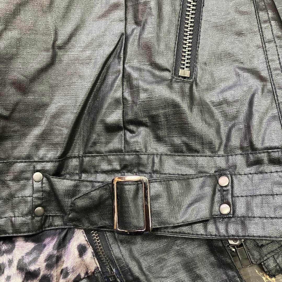 z*様 VICEFAIRY ファーフェイクレイヤーライダースジャケット 44 在