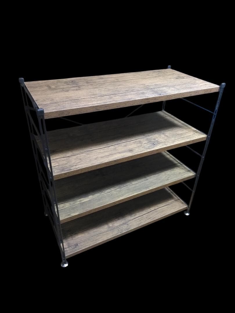 YAMAZEN ラック 木製棚板 4段