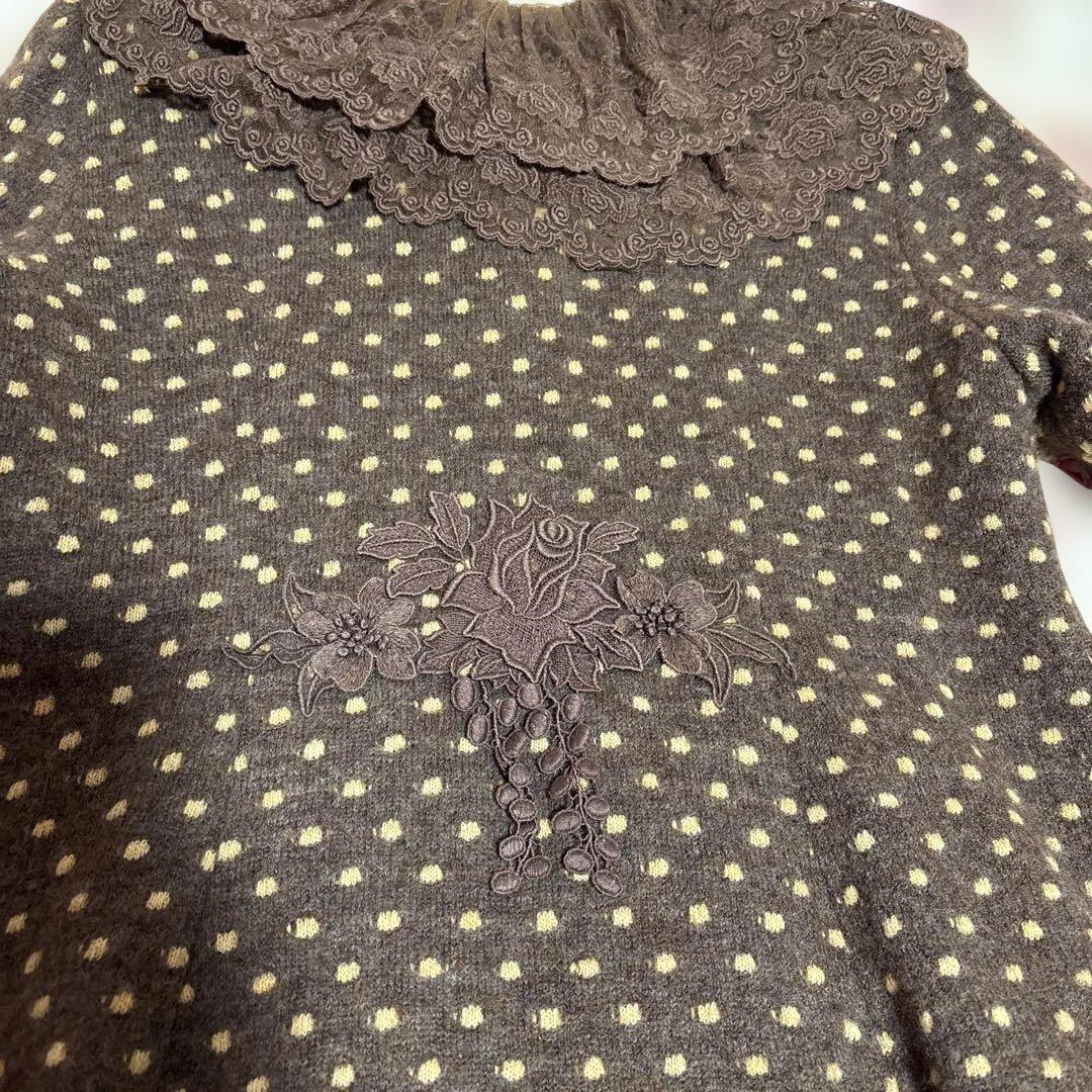 アトリエまりこ♡薔薇モチーフ＆キラキラビーズ・リボンとレースのコート・アミティエ