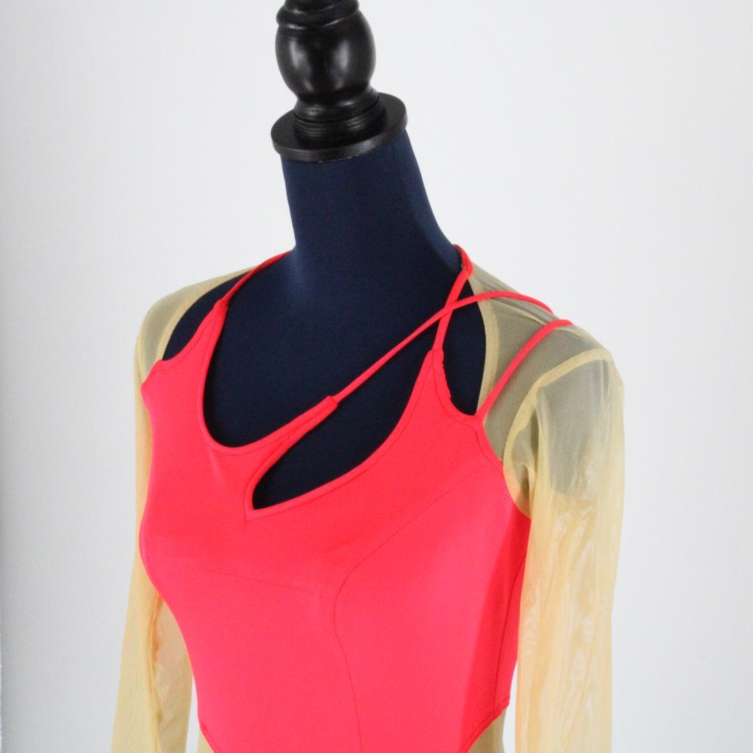 【美品 日本製 社交ダンス衣装】Scarlet スカーレット ラテンドレス