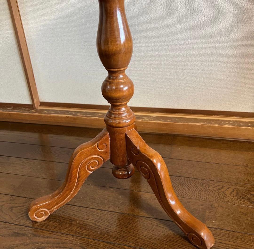 イタリア製　象嵌 テーブル　サイドテーブル　猫足 象嵌細工