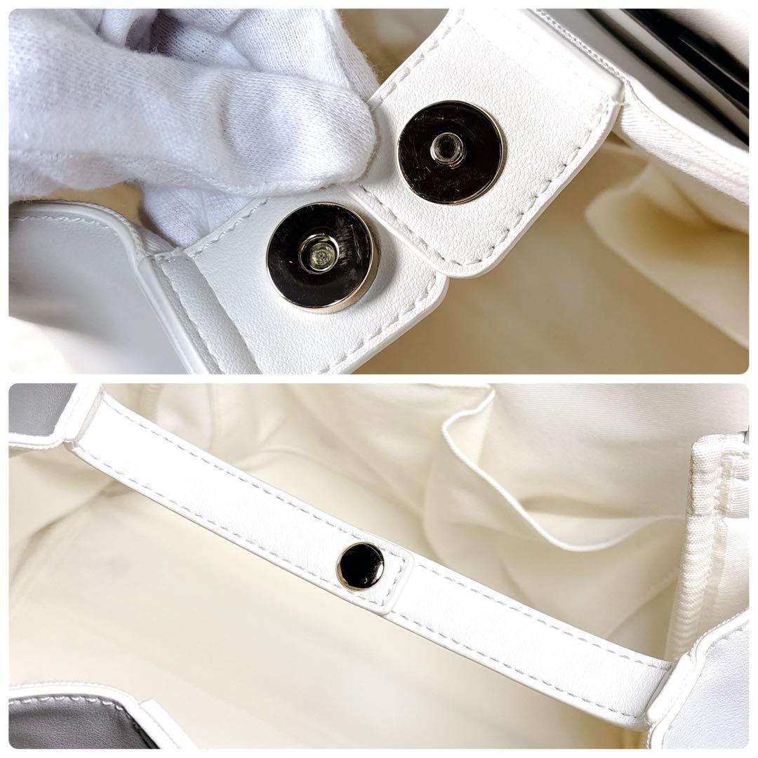 RANDA ランダ リボントートバッグ ホワイト 白 A4対応