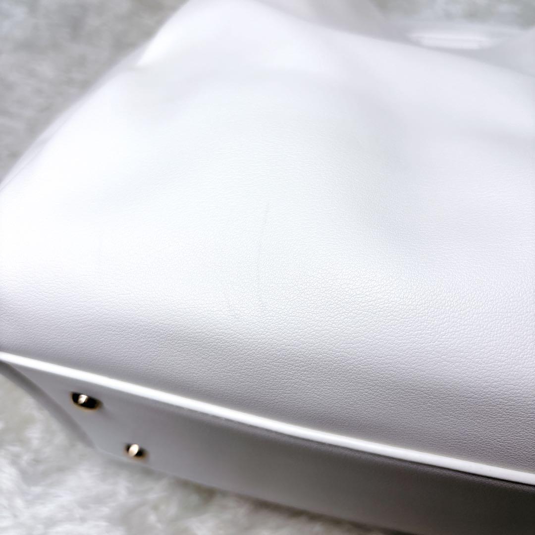 RANDA ランダ リボントートバッグ ホワイト 白 A4対応