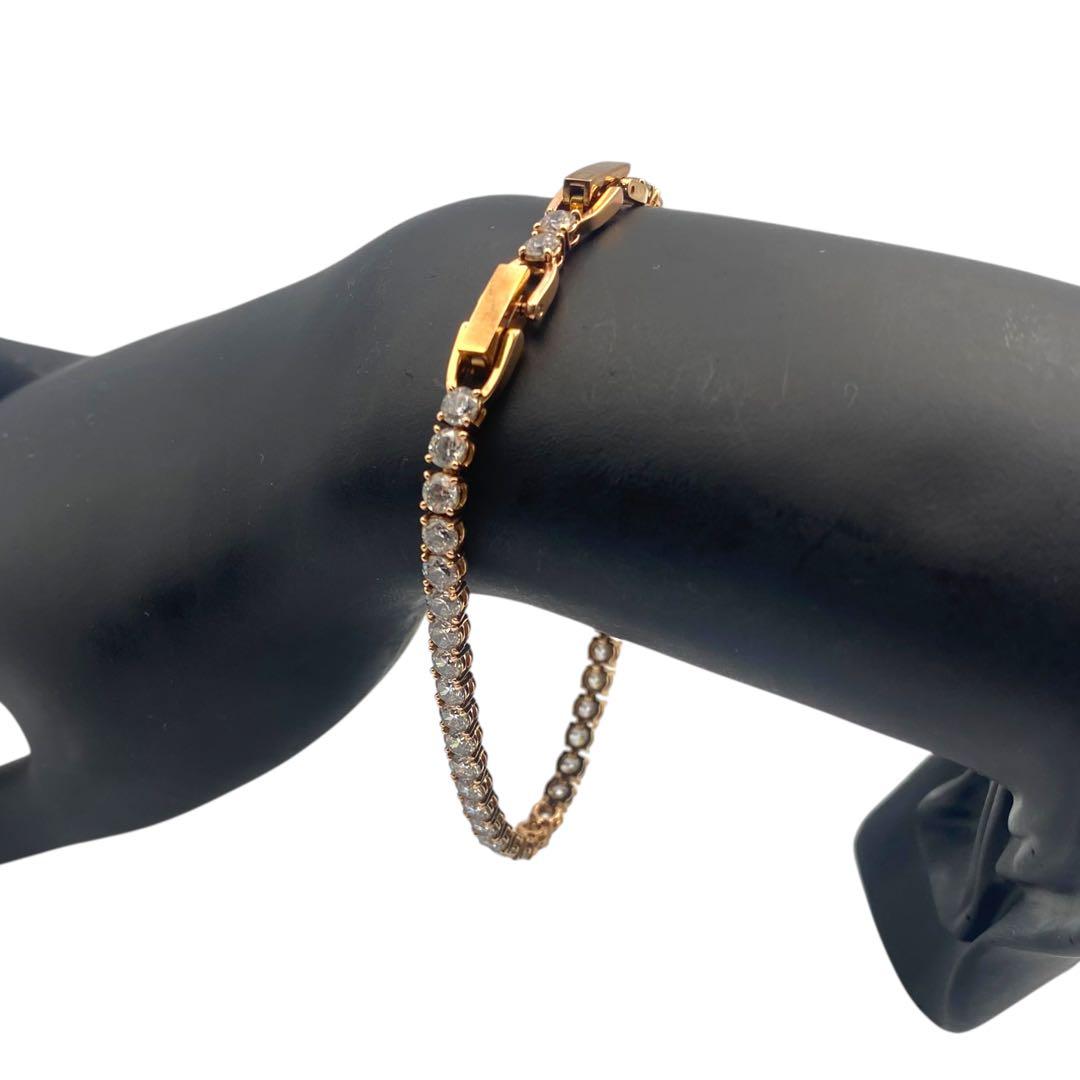 極美品 スワロフスキー ブレスレットTENNIS DELUXE ラインストーン