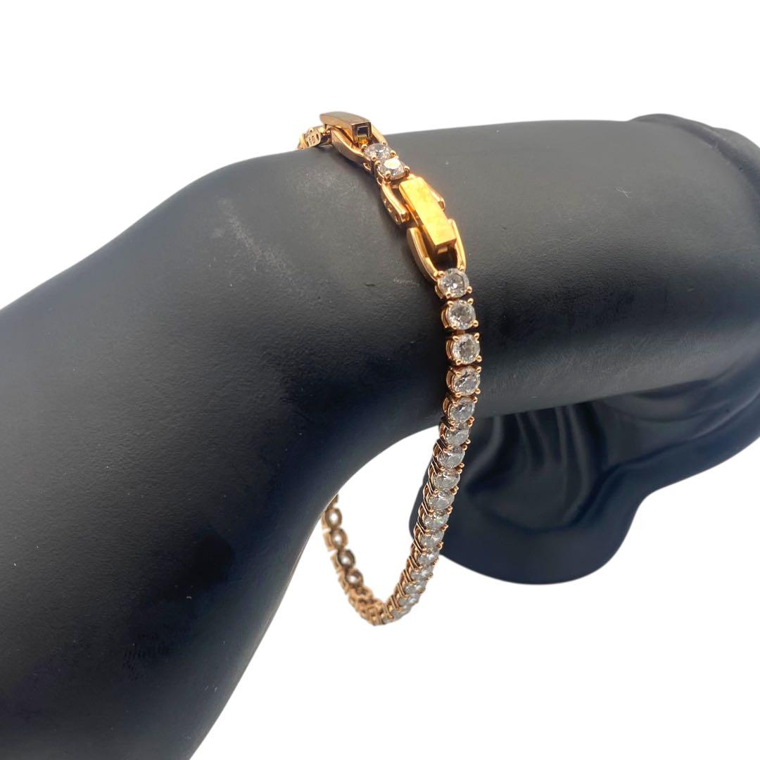 極美品 スワロフスキー ブレスレットTENNIS DELUXE ラインストーン