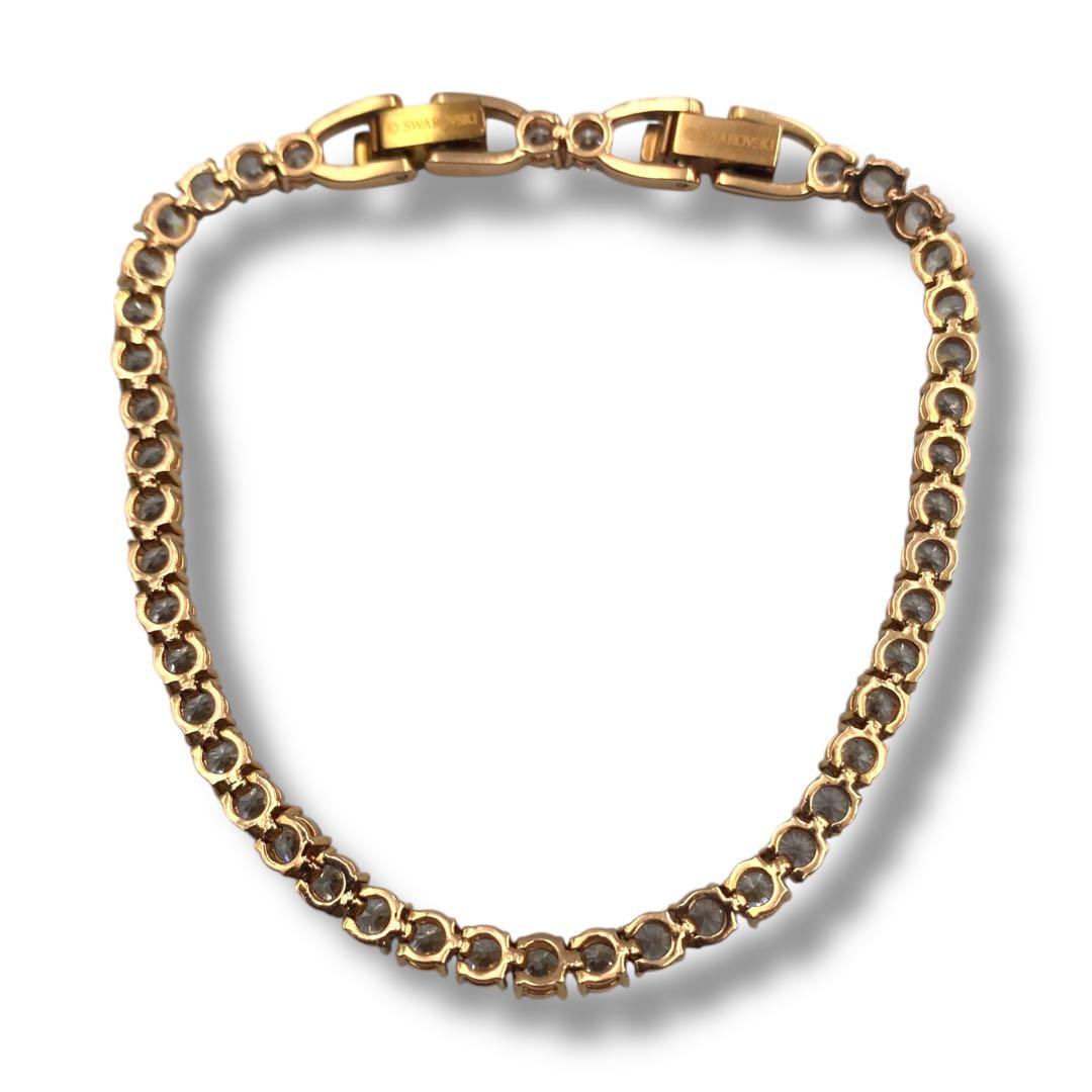 極美品 スワロフスキー ブレスレットTENNIS DELUXE ラインストーン