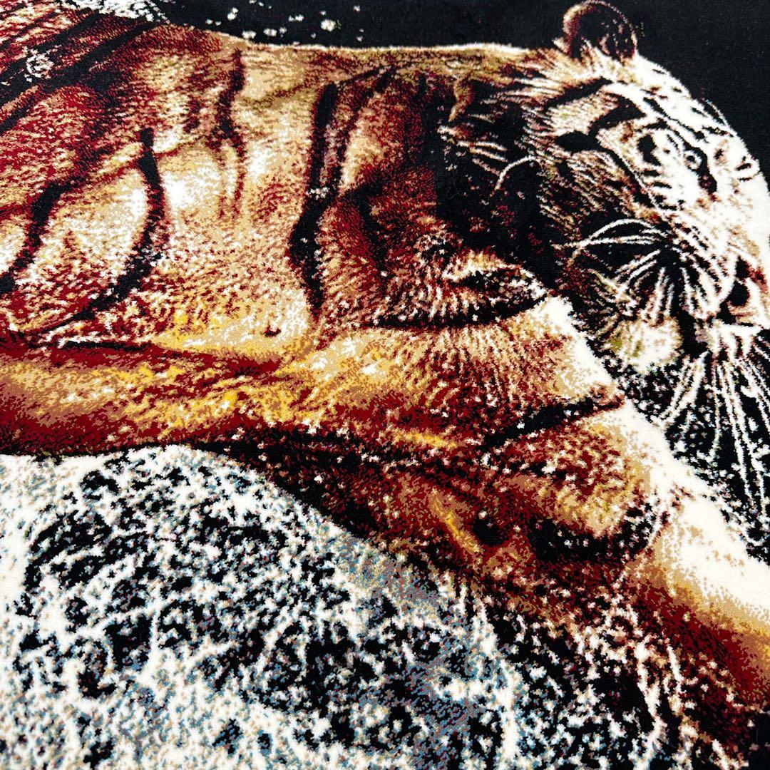 【新品未使用】絵画風絨毯　ペルシャ産　ペルシャ絨毯　カーペット　ラグ　タイガー