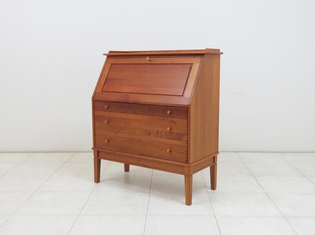 北欧■デンマーク ライティングビューロー■チーク無垢材■デスク チェスト