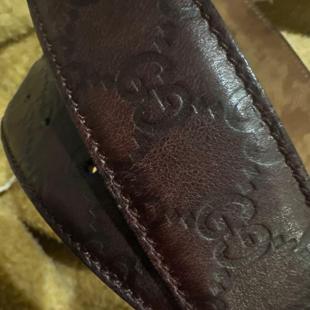 GUCCI ブラウンレザー GGベルト
