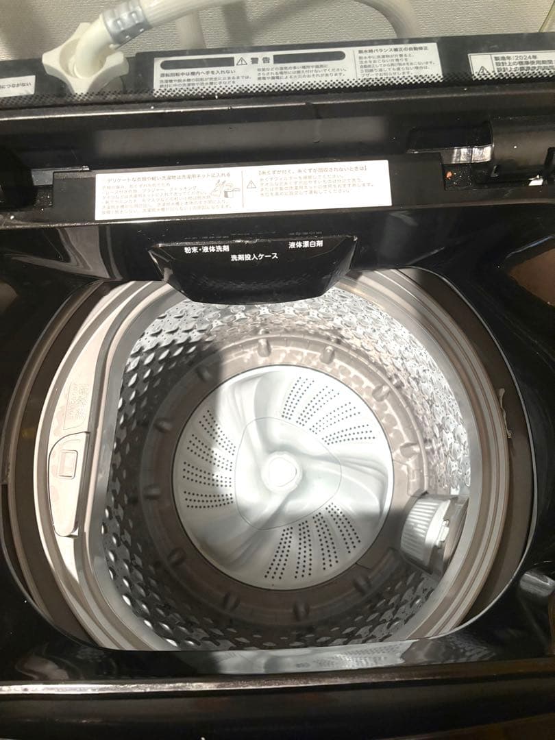 ブラック トップローディング洗濯機