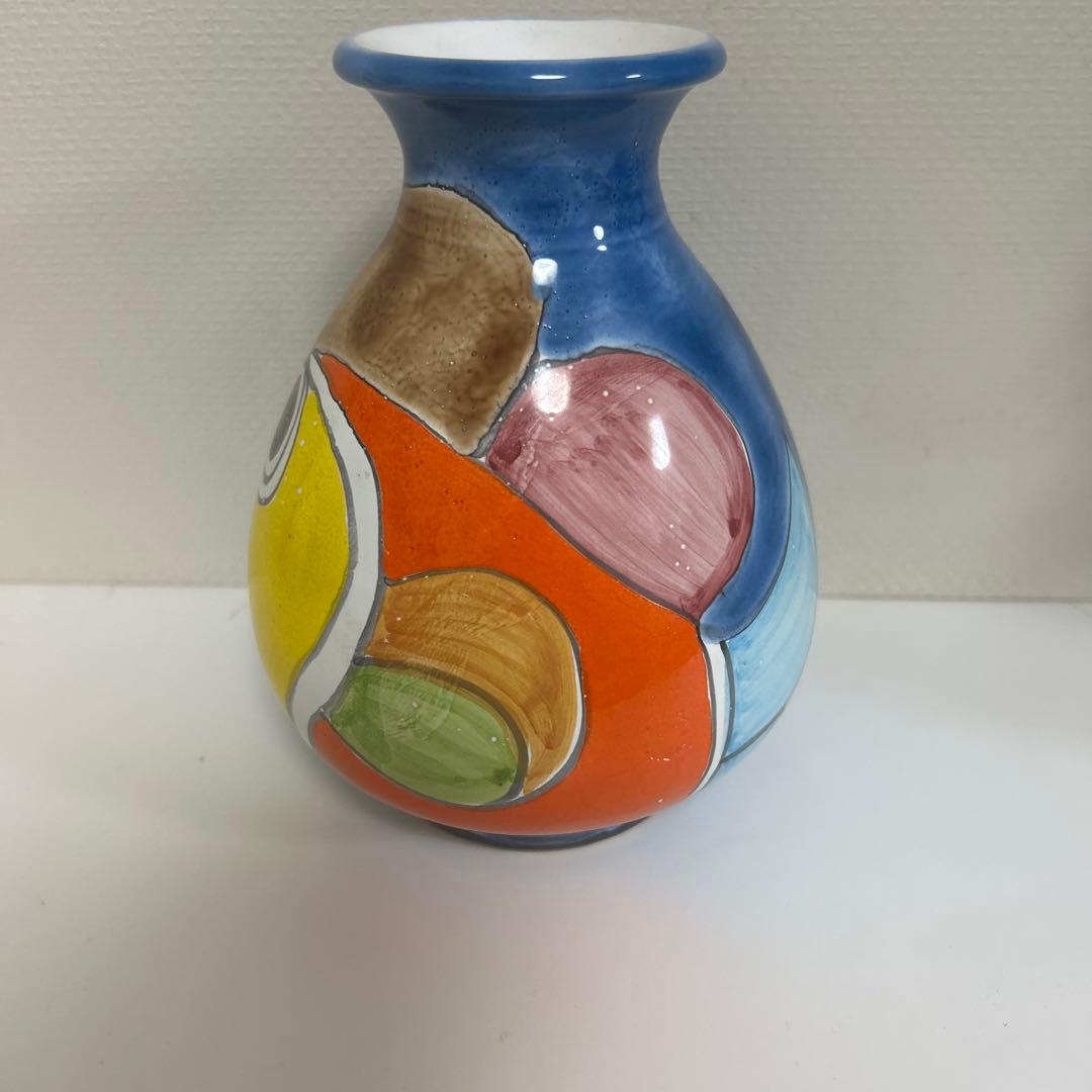 ニーノ・パルッカ（Nino Parrucca）のイタリア製シチリア陶器の花瓶　魚