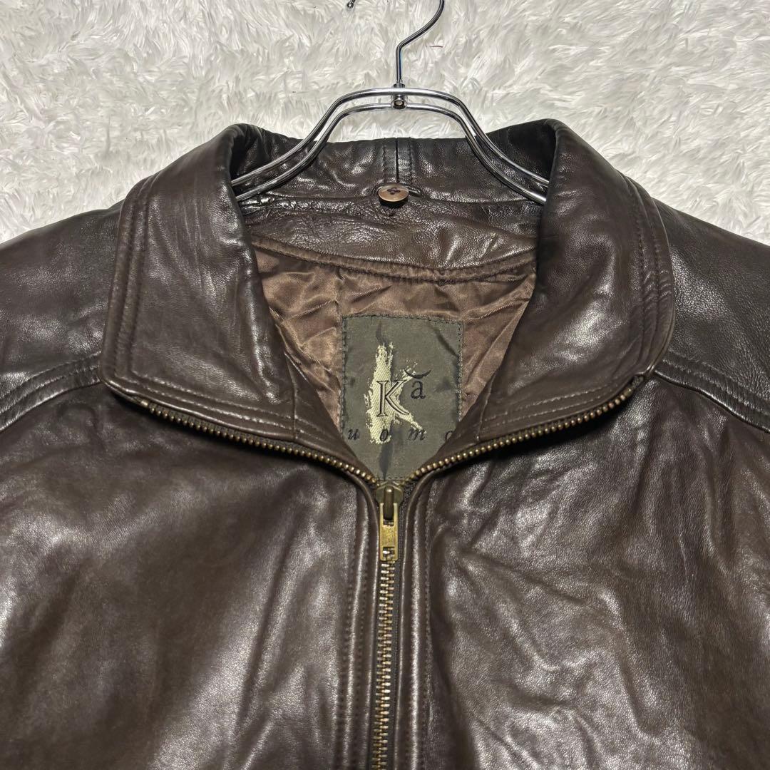 90s G-1 フライト ジェニュインレザー ジャケット ムートン 襟ボア 短丈