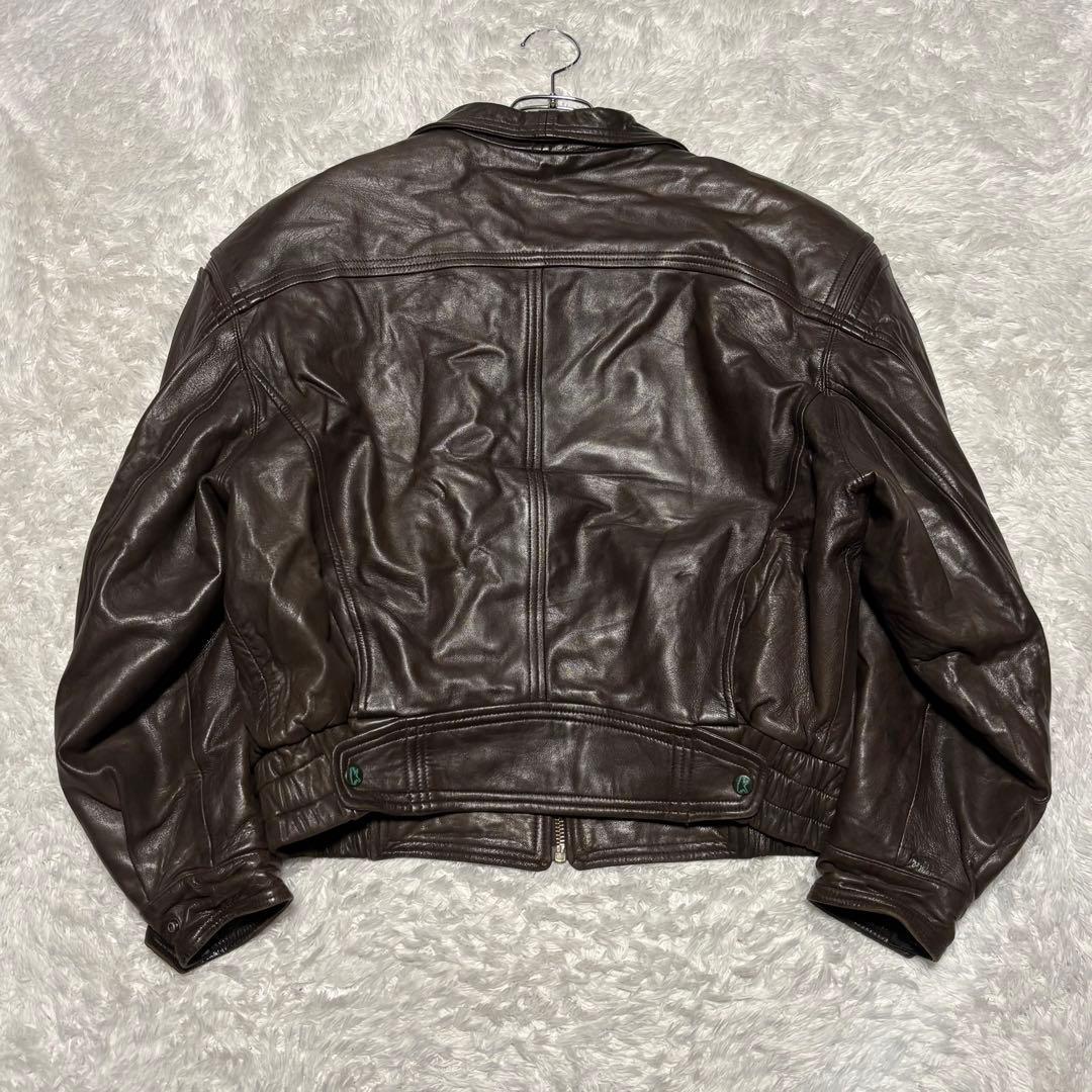 90s G-1 フライト ジェニュインレザー ジャケット ムートン 襟ボア 短丈